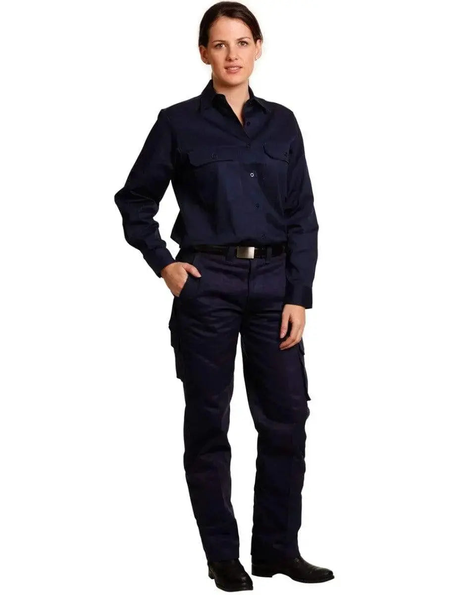 Ladies' Heavy Cotton Drill Cargo Pants WP15 Metro Workwear.